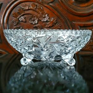 Hand-cut Pinwheels & Diamonds 24% Lead Crystal Tritschler Winterhalder 4 Toes